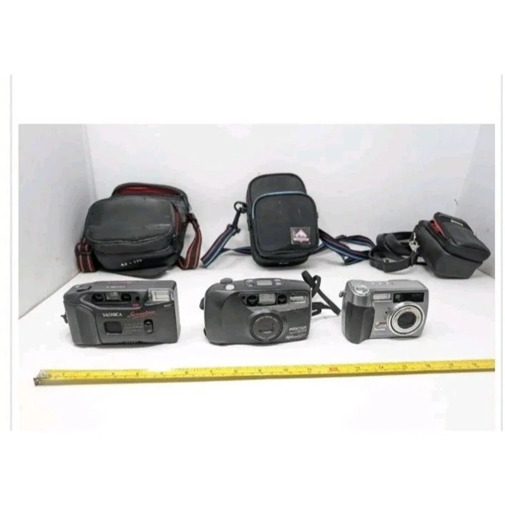 Antique/Vintage Camera Lot: Kodak Agfa, Pentax, Yashica